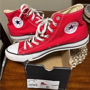 Converse Red High-Top Sneakers
